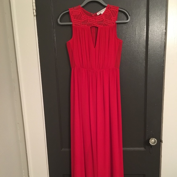 BCBGeneration red/coral Maxi Dress size 2 - Picture 3 of 5